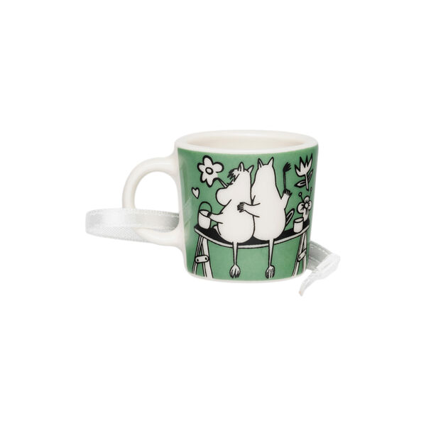 Moomin mini mug Love, pinkgreen, Moomin Arabia