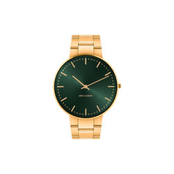 City Hall Wrist Watch, green/gold/matt gold, Arne Jacobsen Watches