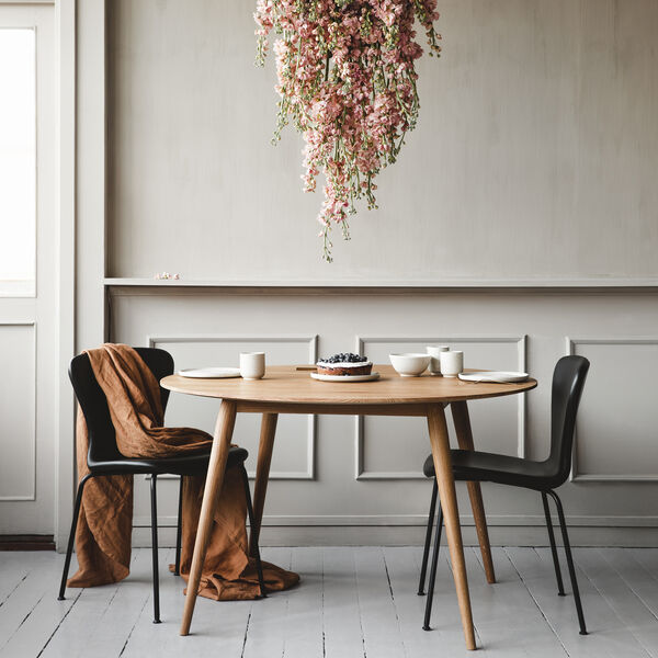 PLAYdinner Round Ø120 Dining Table with Extension, natural oiled oak, Bruunmunch Furniture
