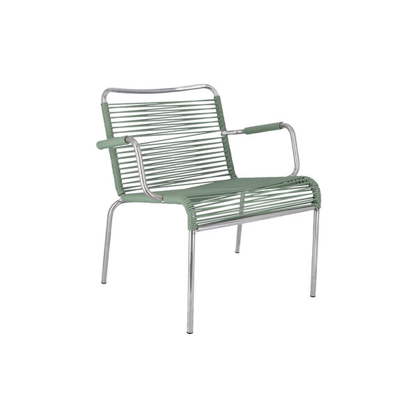 Mya Outdoor Lounge Chair with Armrests, sage green, FIAM