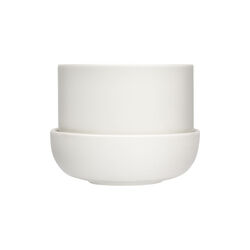 Nappula Flowerpot with Saucer small, white, Iittala
