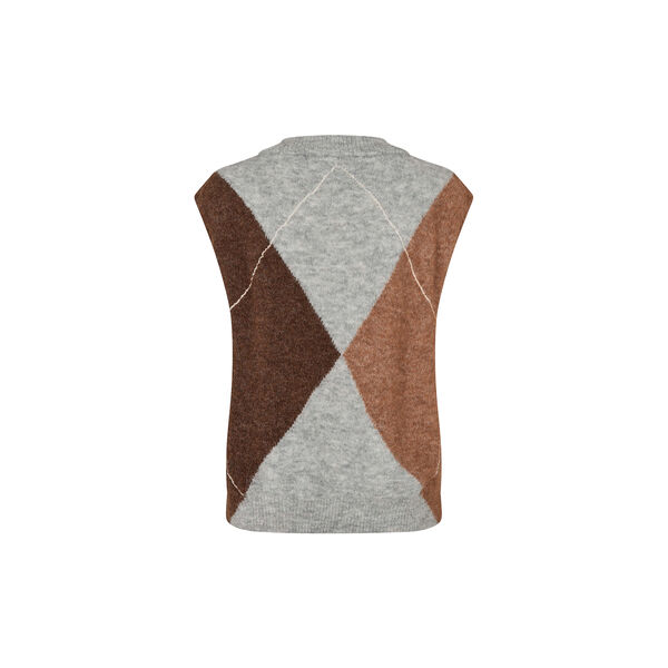 Forca Knit Vest, light grey melange, Second Female