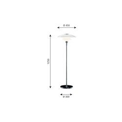 PH 4½-3½ Glass Floor Lamp, Louis Poulsen