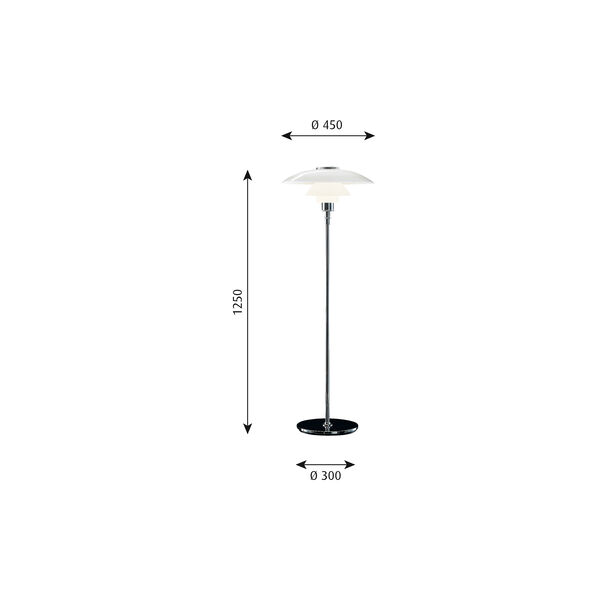 PH 4½-3½ Glass Floor Lamp PH 4½-3½ Glass Floor Lamp, Louis Poulsen
