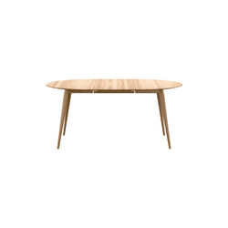PLAYdinner Round Ø120 Dining Table with Extension incl. 1 Extension Leaf, natural oiled oak, Bruunmunch Furniture