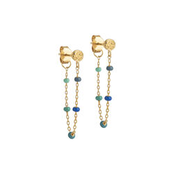 Lola Earring, gold/atlantic, ENAMEL Copenhagen