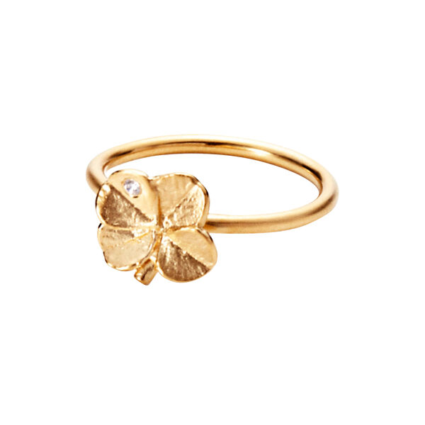 Firkløver Ring, gold-plated, Flora Danica Jewellery