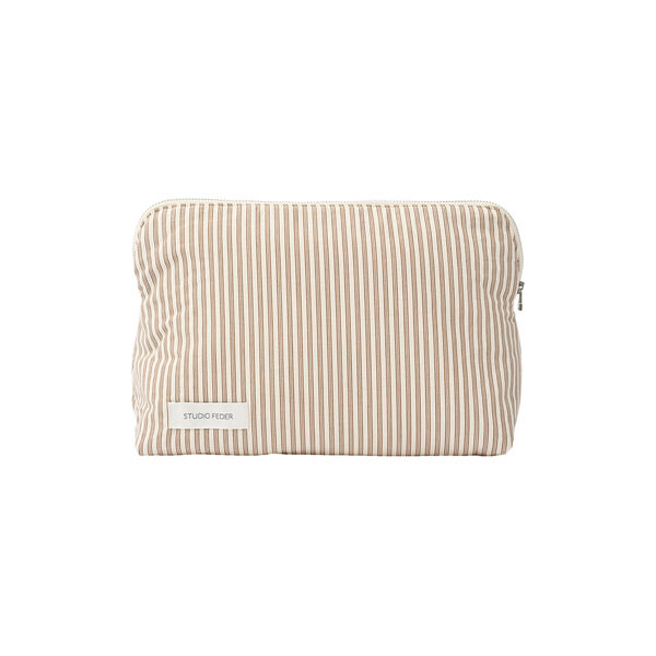 Celia Toiletry Bag, brown beach stripe, Studio Feder