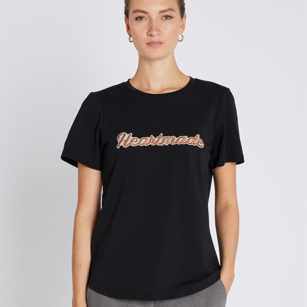 Efia logo t-shirt, black, Heartmade