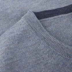 Sweater Knitted Crew Neck With Patch Merino Wool, light blue, Stenstr&ouml;ms