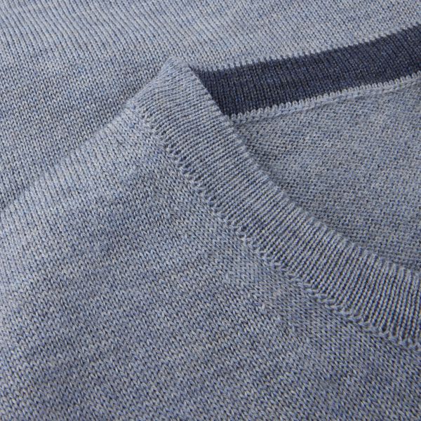 Sweater Knitted Crew Neck With Patch Merino Wool, light blue, Stenstr&ouml;ms
