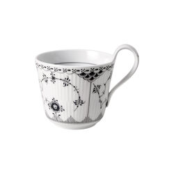 Black Fluted Half Lace High Handle Cup 33 cl, Royal Copenhagen