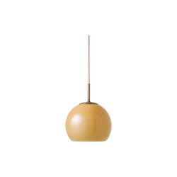 Ball Glass Pendant, amber, FRANDSEN