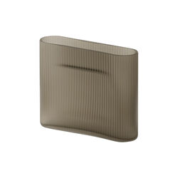 Ridge Vase, taupe/frosted glass, Muuto