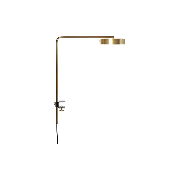 James Desk/Clip Lamp, brass, Rubn
