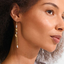 SLOAN chain earrings, gold plated, Pilgrim