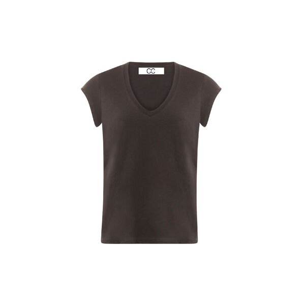 CC Heart Basic V-neck T-shirt, black, Coster Copenhagen