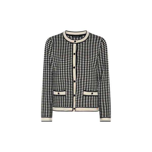 Cardigan UniqueHoundToothKnit | Black/Off White | Cardigan, Micha