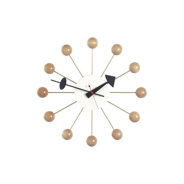 Ball Wall Clock, natural beech, Vitra 