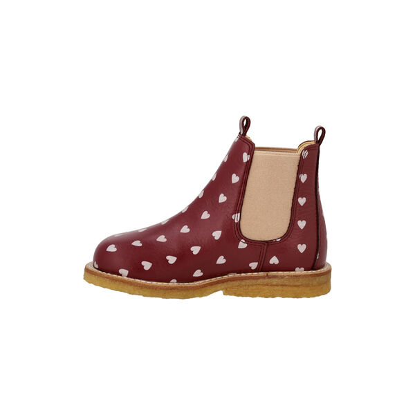 Classic Chelsea Boot, berry hearts/rose elastic, ANGULUS
