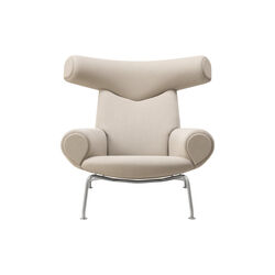 Wegner Ox Chair | Warm Grey | Lounge Chair + Ottoman, Fredericia Furniture