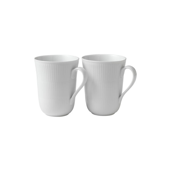 White Fluted Mug 36 cl, 2 pcs White Fluted Mug 36 cl, 2 pcs, Royal Copenhagen
