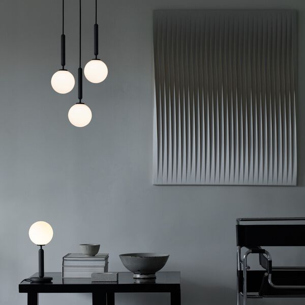 Miira 3 Pendant, rock grey/opal white, Nuura