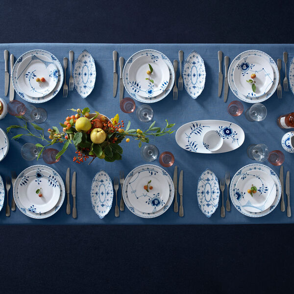 Blue Fluted Half Lace Dish 24.5 cm, Royal Copenhagen