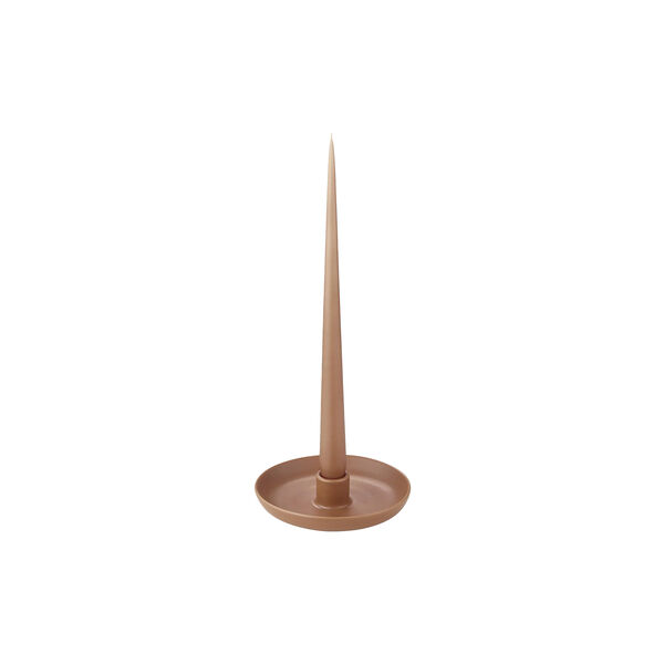 VELA Candle Holder round M, amber brown, Blomus