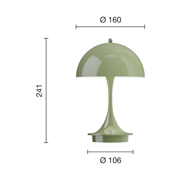Panthella 160 Portable Table Lamp, green Panthella 160 Portable Table Lamp, green, Louis Poulsen