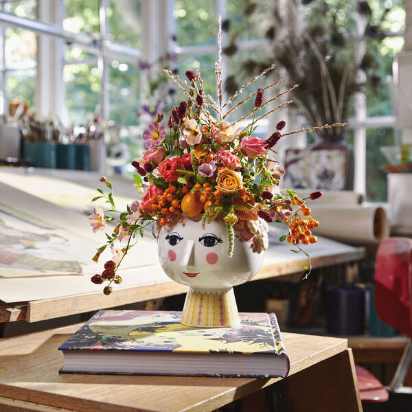 Eva Flowerpot on Base, pink, Bj&oslash;rn Wiinblad