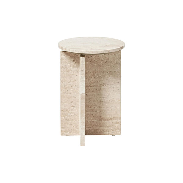 Marisa Side Table, travertine beige Marisa Side Table, travertine beige, Westwing Collection