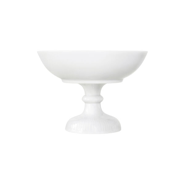 White Fluted Bowl on Foot 80 cl White Fluted Bowl on Foot 80 cl, Royal Copenhagen