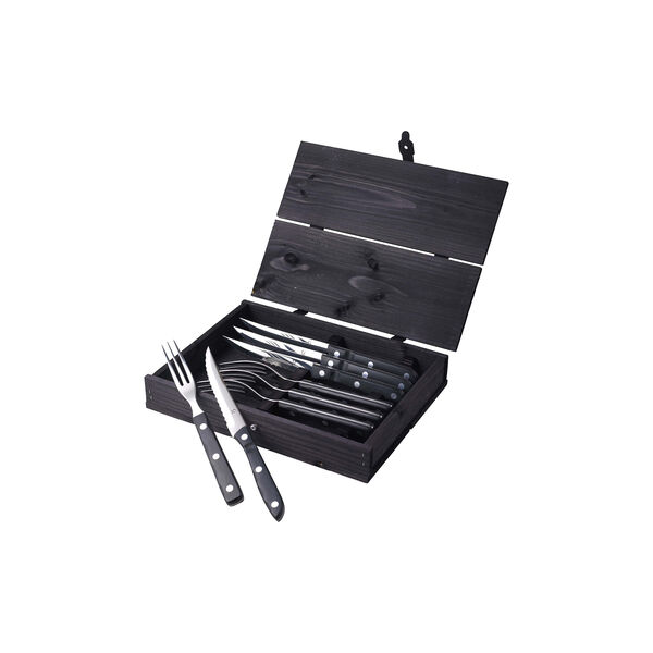 Old Farmer Black Cutlery Box 8 parts Old Farmer Black Cutlery Box 8 parts, Gense