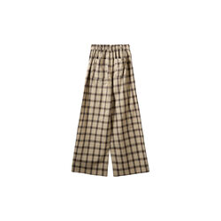 ReineSW Check Wide Leg Trousers, grey check, Sofie Schnoor