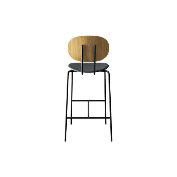 PIET HEIN Bar Chair, oiled oak/Solid Black 509, Sibast Furniture