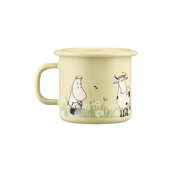 Mumi enamel mug, yellow, Muurla