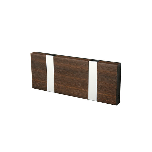 KNAX Horizontal 2 Coat Rack, smoked oak/grey, LoCa