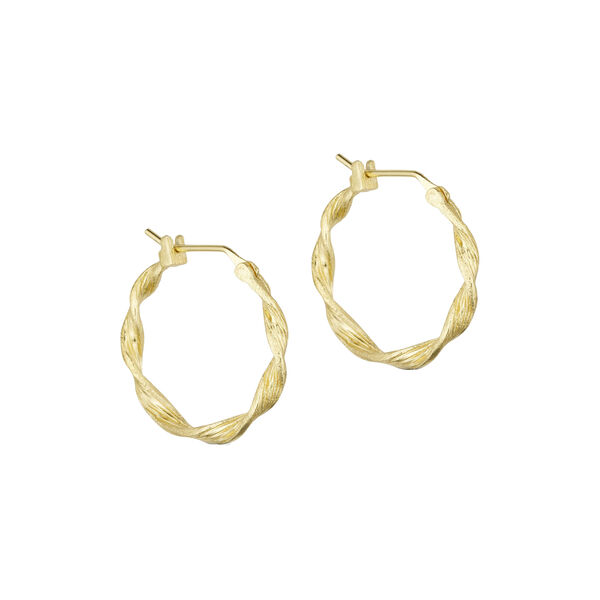 Olivia twisted hoops, gold plated, Pure by Nat