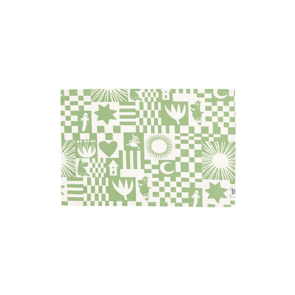 Moomin tablemat Party, green, Moomin Arabia