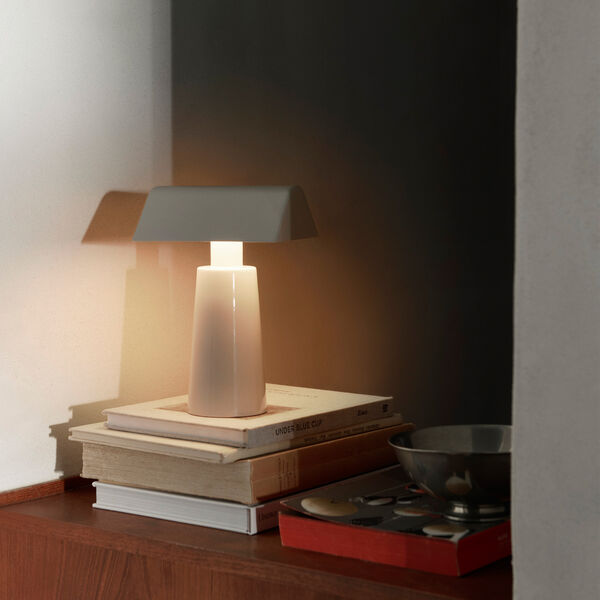 Caret MF1 Portable Table Lamp, silk grey, &Tradition