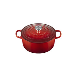 Signature Round Cocotte | 26 cm | Cerise, Le Creuset