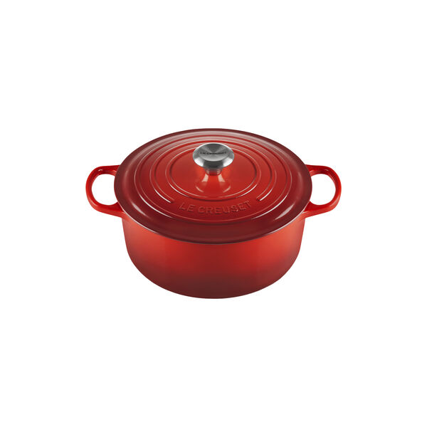 Signature round cast iron pot &Oslash; 26 cm, cerise, Le Creuset