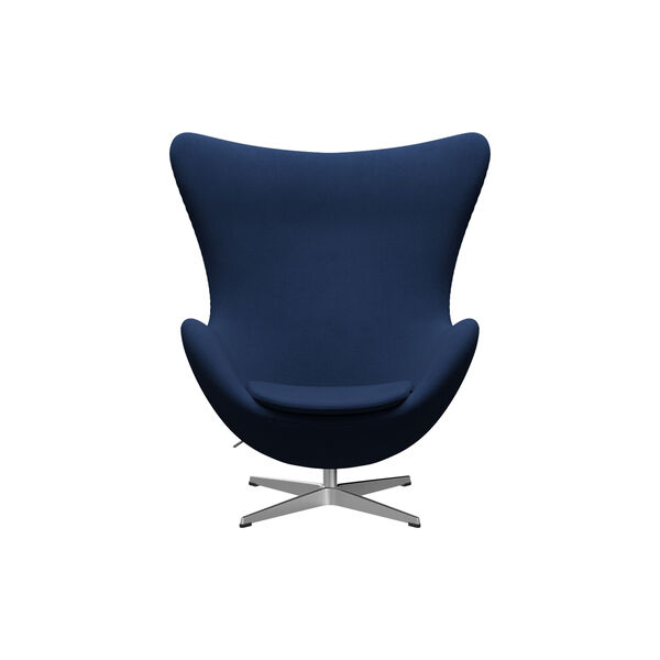 Egg&trade; 3316 Lounge Chair, Christianshavn 1153 blue uni/satin brushed aluminium, Fritz Hansen