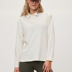 Rib Polo LS Elevate, ivory, Rethinkit
