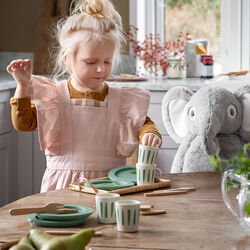 Tableware Set for 4, sage green, Sebra