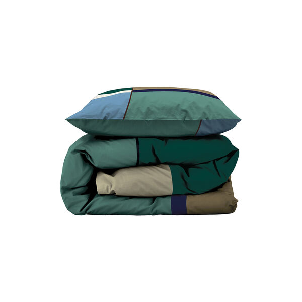 Colour Block Bed Linen, sea green, S&ouml;dahl