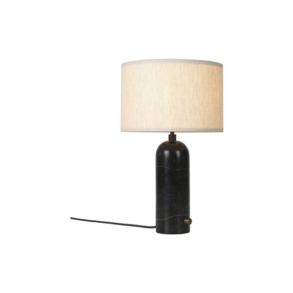Gravity Table Lamp, black marble/canvas, GUBI