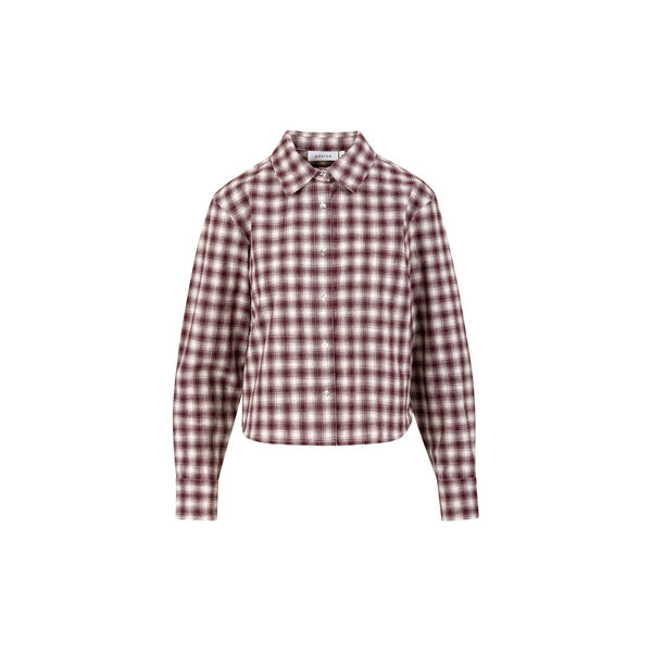 Classic shirt - checked, creme/ bordeaux check, Coster Copenhagen