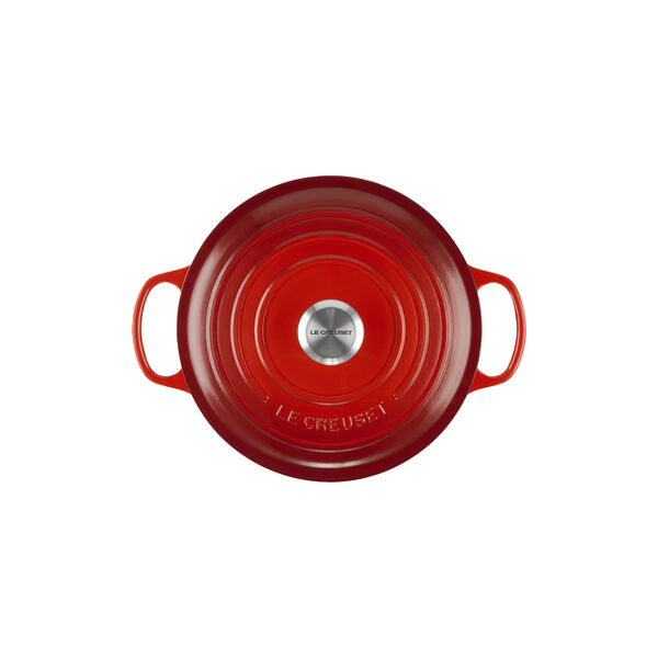 Signature round cast iron pot &Oslash; 26 cm, cerise, Le Creuset